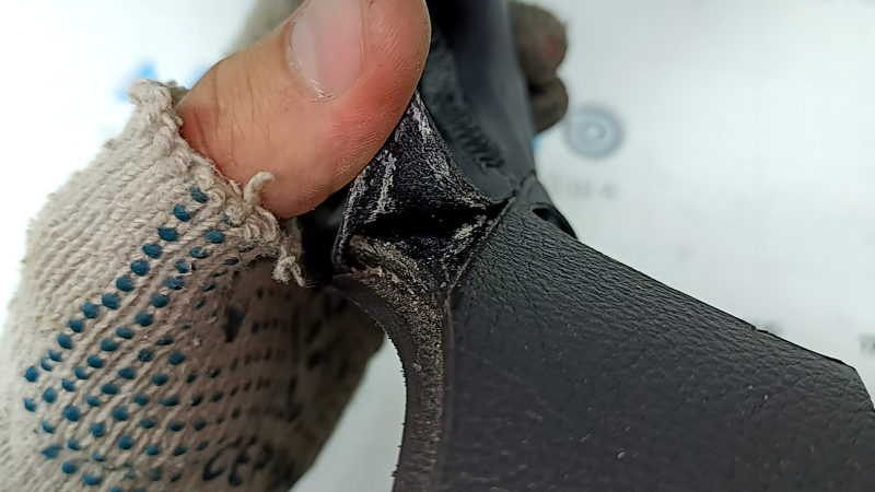 Bare steering wheel BMW 5 F10 11-16 black leather Sport under the petals, scratches, leather peeled off