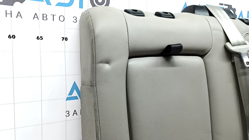 Backrest of the rear row of seats, 2nd row, left, Ford C-max MK2 17-18, gray leather, with a seat belt, with an armrest, dry-cleanable, dented leather