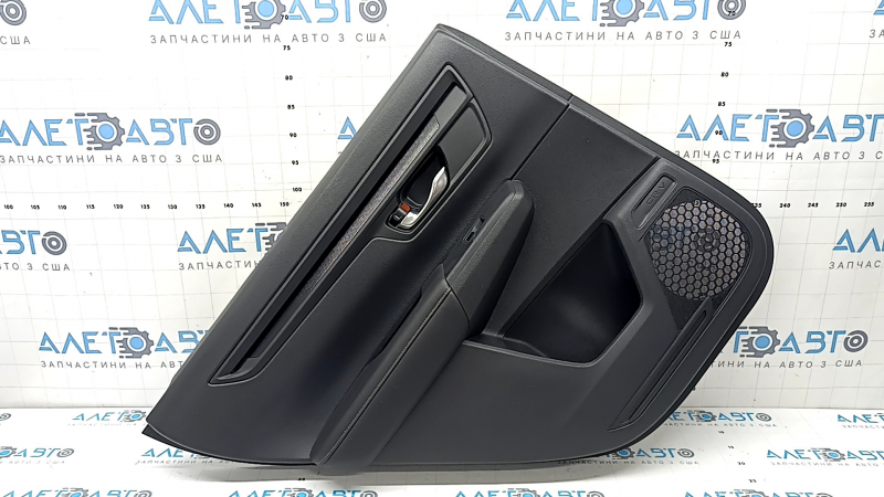 Door trim panel rear left Honda CRV 23-26 black, armrest leather black with orange stitching, Sport, molding black gloss, with handle and window lift control trim, scratches