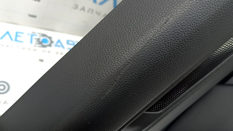 Door trim panel rear left Honda CRV 23-26 black, armrest leather black with orange stitching, Sport, molding black gloss, with handle and window lift control trim, scratches