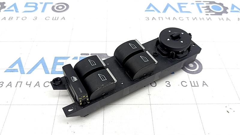 Front left window lift control Ford C-max MK2 13-18 black with chrome, 4 auto, button mounts broken