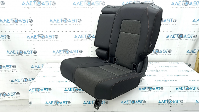 Rear row of seats, 2nd row, left, Honda CRV 23-26, without airbag, black fabric with orange stitching, Sport, wrinkled