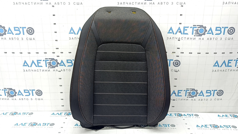 Honda CRV 23-26 passenger seat back upholstery, black fabric with orange stitching, Sport, heated