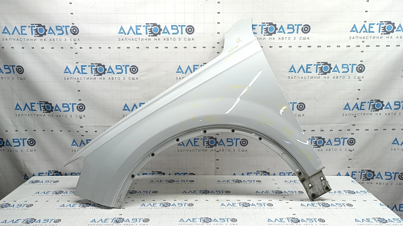 Front left wing Audi Q7 16-26 aluminum, white LS9R, after repair