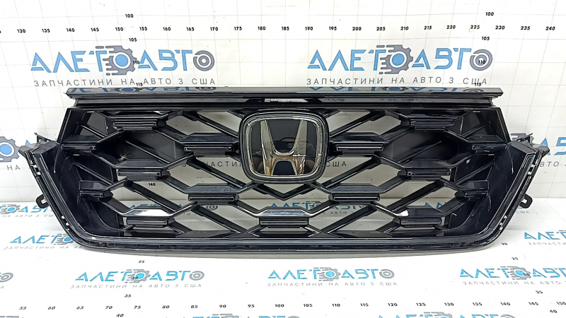 Radiator grille Honda CRV 23-26 HEV with black glossy molding, with emblem, broken cover mount