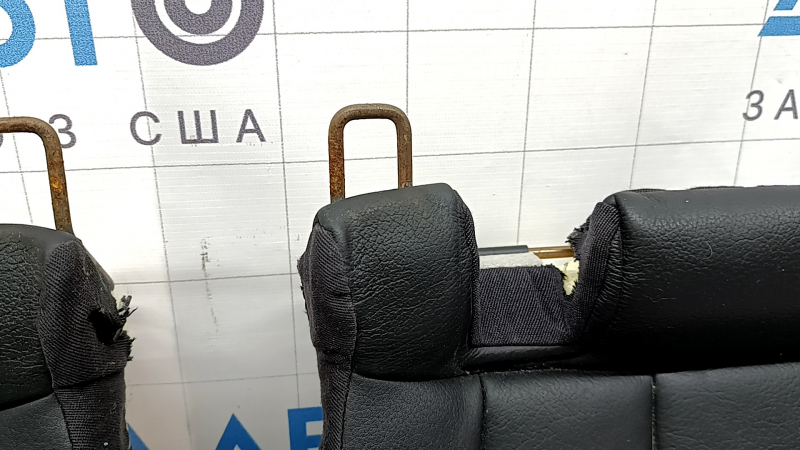 3rd row seat cushion for Audi Q7 16-25, black leather, with frame, dry-cleanable, corrosion
