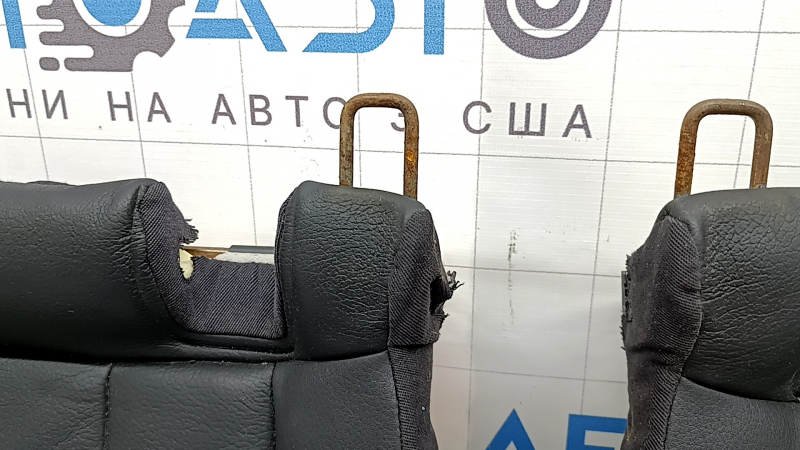 3rd row seat cushion for Audi Q7 16-25, black leather, with frame, dry-cleanable, corrosion