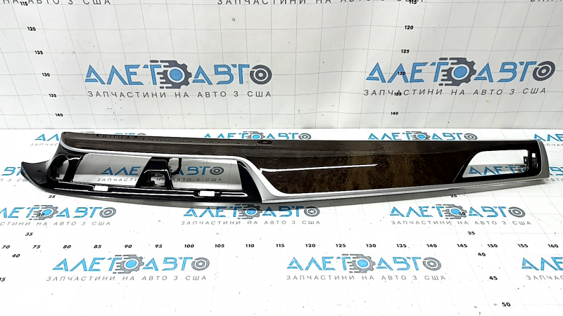 Right front panel trim for BMW 5 G30 17-20, walnut root wood, with backlight