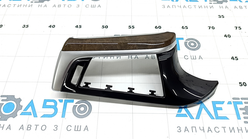 Left front panel trim for BMW 5 G30 17-20, walnut root wood, with backlight