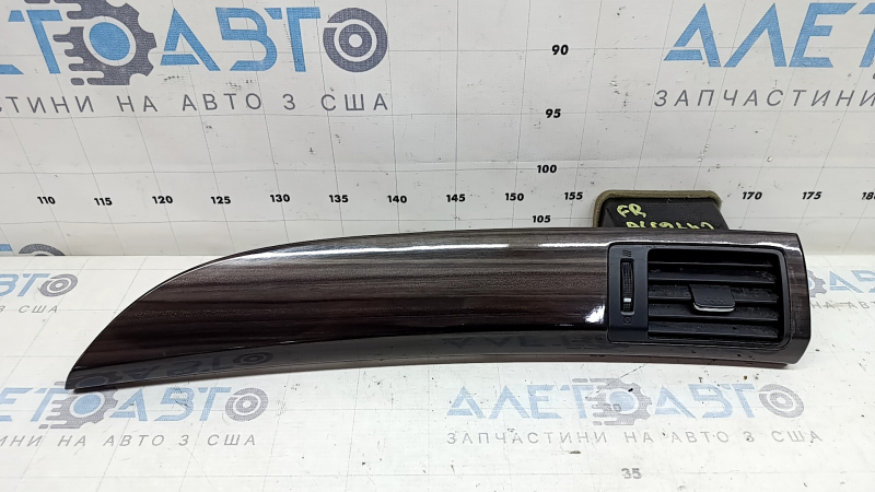 Right dashboard air duct deflector Honda Accord 16-17, wood-like trim, gloss, butt