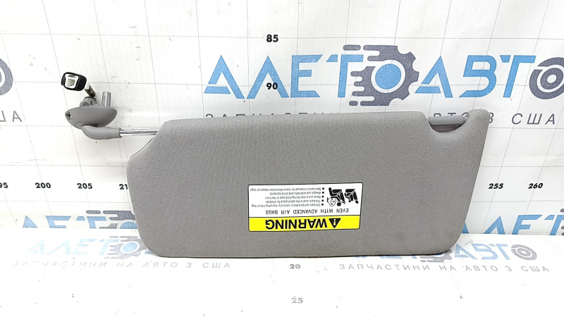 Right visor Honda Accord 13-17 gray, with backlight, without hook, for cleaning