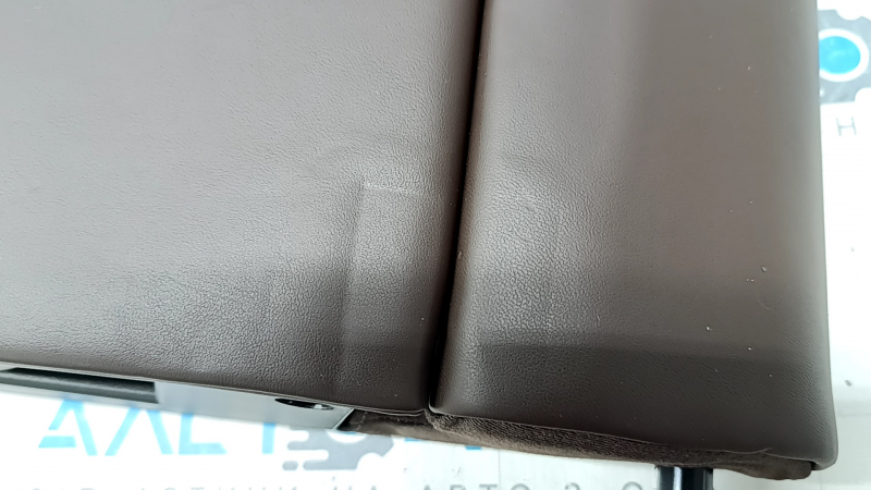 Rear seat backrest, center, BMW 5 G30 17-23, dark brown leather, dents
