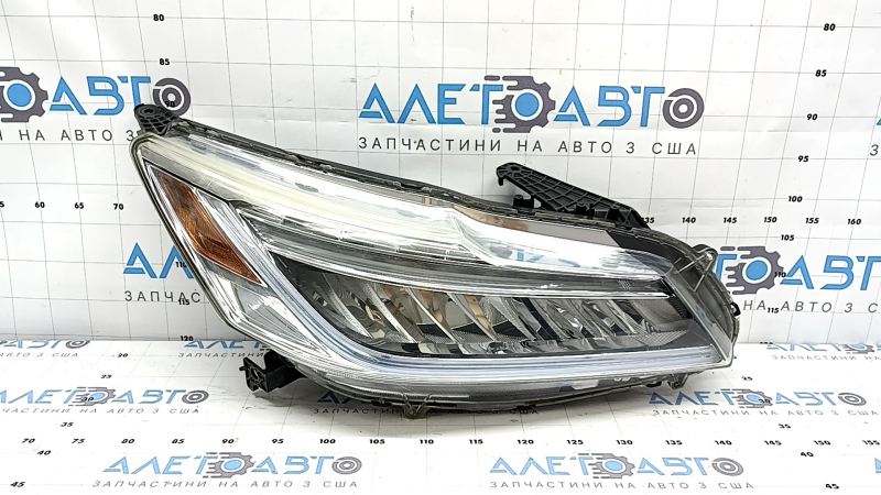 Front right headlight assembly Honda Accord 17-17 Touring hybrid, LED, sand, cracked glass