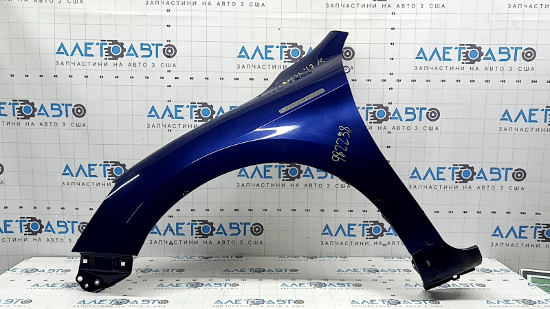 Front left fender Honda Accord 13-17 blue B553P, non-factory hole