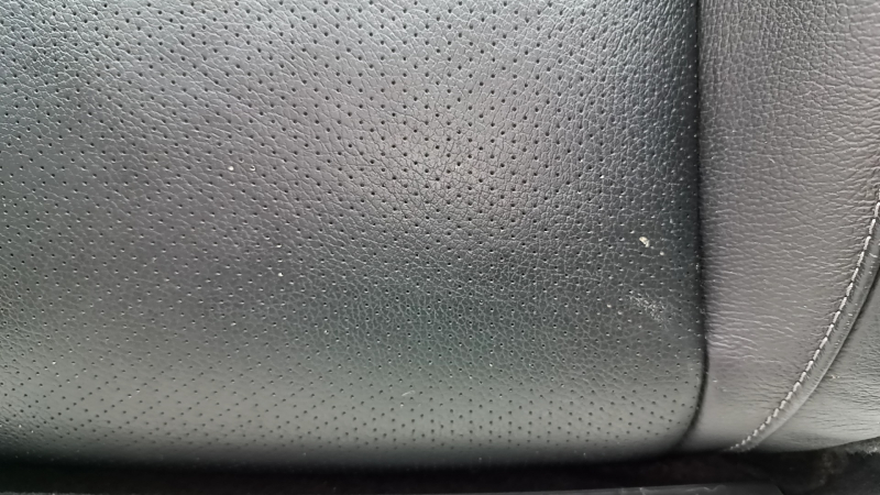 Honda Accord 13-17 passenger seat back upholstery, black leather with perforation, heated, scratches