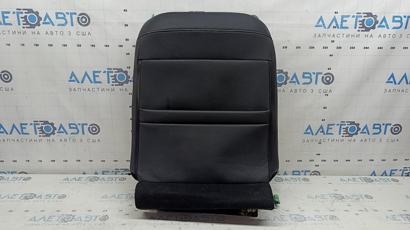 Honda Accord 13-17 passenger seat back upholstery, black leather with perforation, heated, scratches