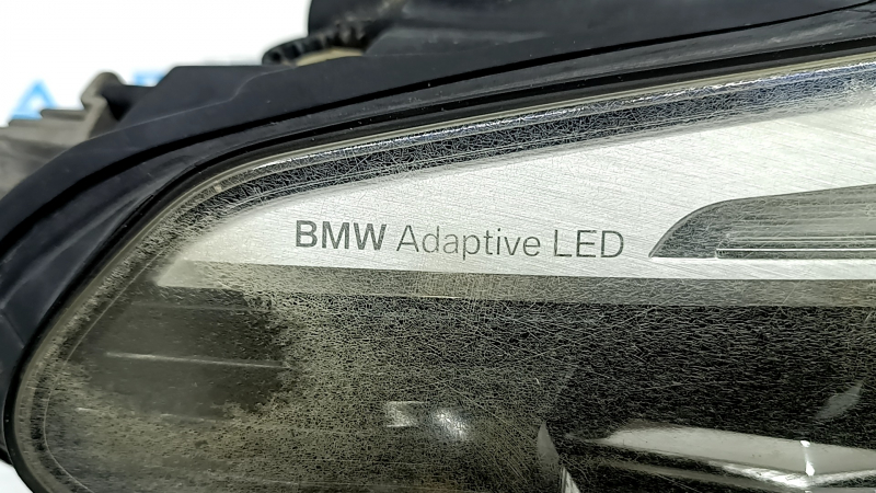 Front right headlight complete BMW 5 G30 17-20 adaptive LED Icon S552A, with units, without fastening, yellowed glass, cobweb