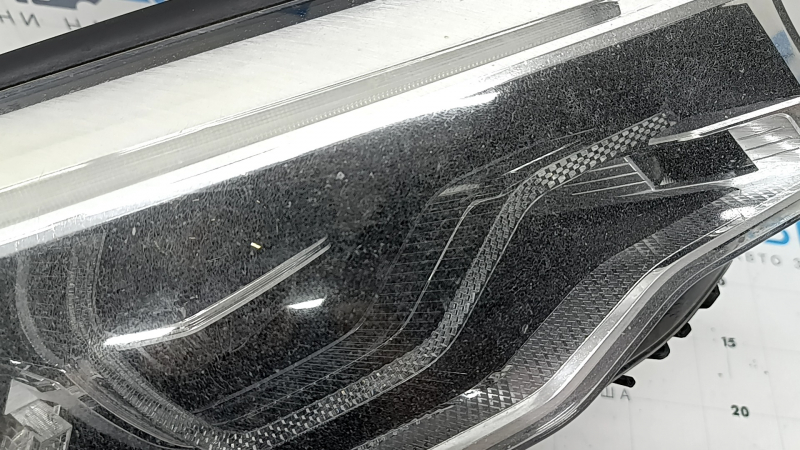 Front right headlight complete BMW 5 G30 17-20 adaptive LED Icon S552A, with units, without fastening, yellowed glass, cobweb