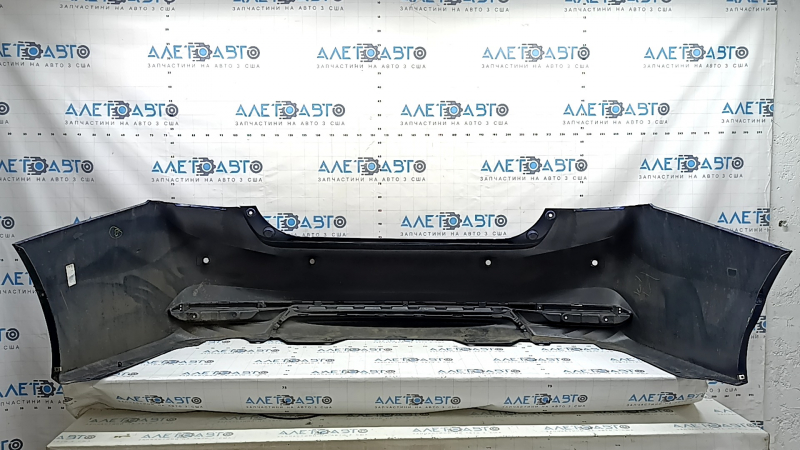 Bare rear bumper for Honda Accord 17 hybrid with parking sensors, blue, broken fasteners