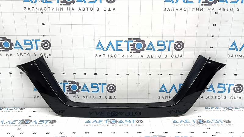 Upper front bumper molding Nissan Rogue 17-20 black gloss, sand