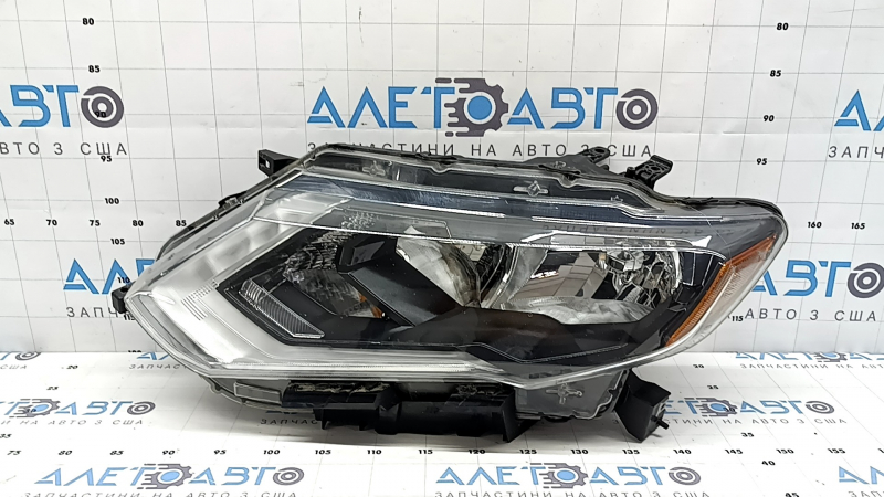 Front left headlight Nissan Rogue 17-20 halogen, sand