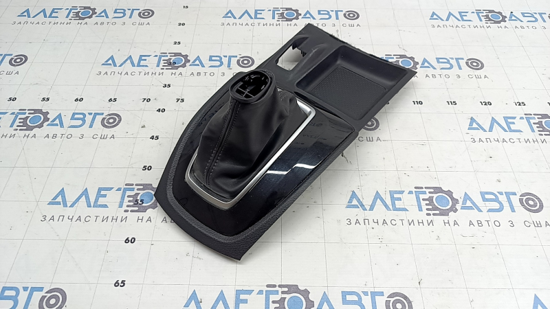 Nissan Rogue 19-20 black gearshift cover, under the parking button, worn