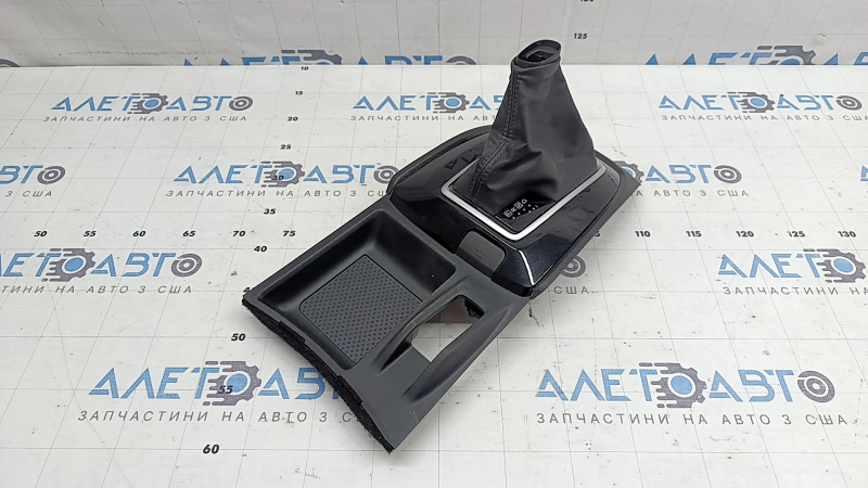 Nissan Rogue 19-20 black gearshift cover, under the parking button, worn