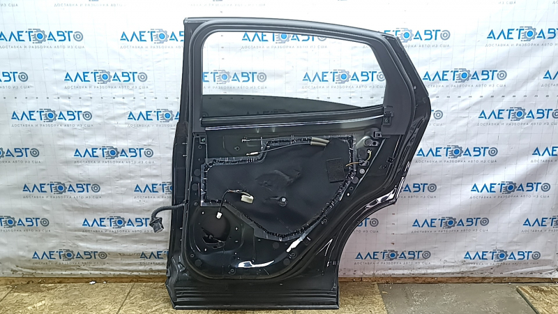 Rear right door assembly Nissan Ariya 23-26 green DAP, aluminum, in glue, worn molding and trim, chips, scratches