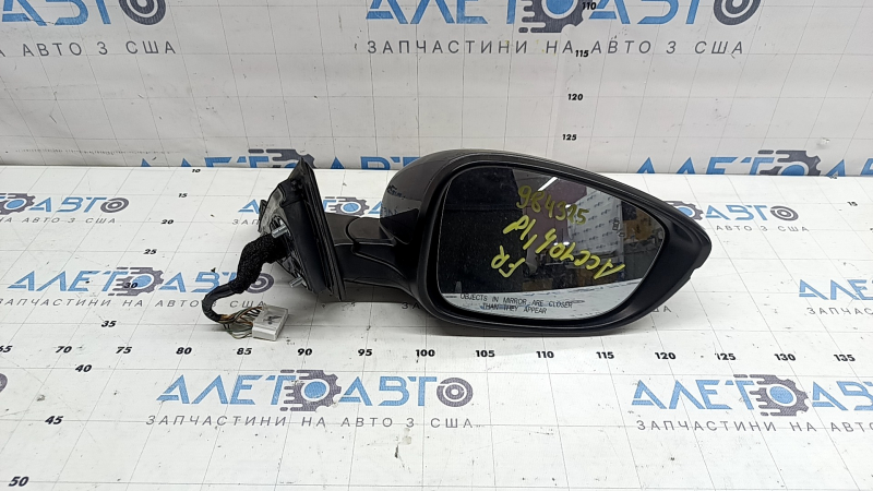 Right side mirror assembly Honda Accord 18-22 12 pins BSM, heated, turn signal, graphite, scratches
