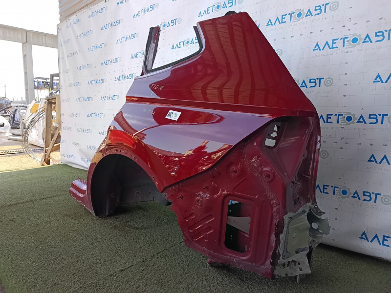 Quarter wing rear left VW Tiguan 18-24 long sawed off, red, butt