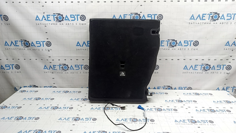 Backrest of the rear row of seats, 2nd row, right, Mercedes GLC 16-22, black leather, gray stitching, perforation, heated