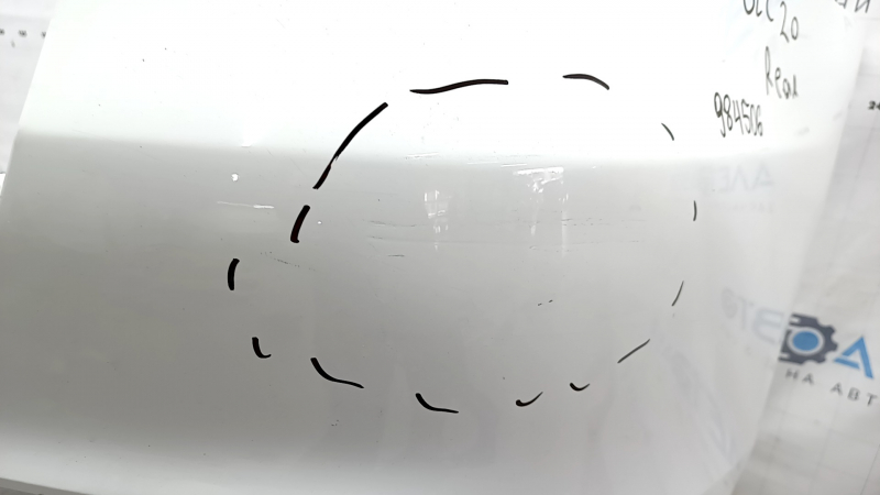 Rear bumper bare Mercedes GLC 300 20-22 AMG pkg, white, scratches