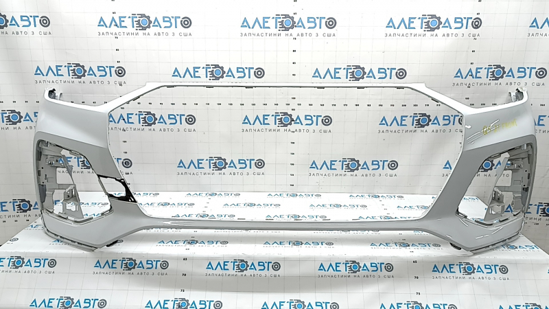 Bare front bumper Audi Q5 80A 21-25 without Park Assist and headlight washers, white, without tow hook cap, scratches, crack