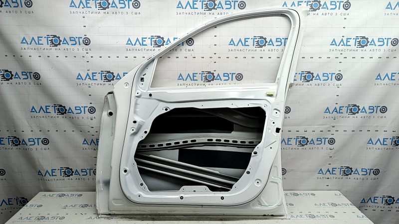 Bare front right door of Mercedes GLC 16-22 SUV, white 149, dented, scratches