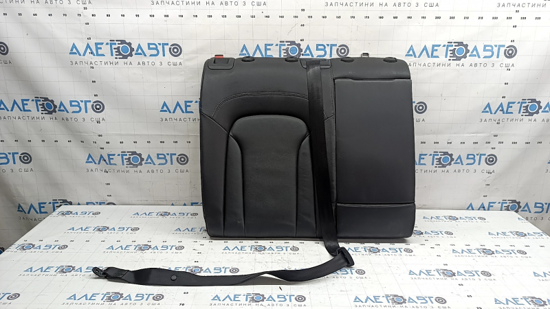 Backrest of the rear row of seats (2nd row) right Audi Q3 8U 15-18 black leather, with belt and armrest, belt does not rewind, dry cleanable