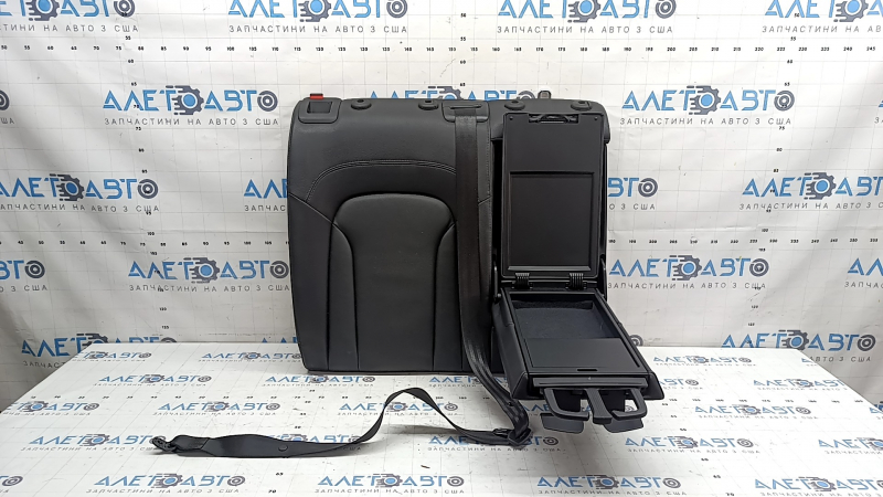 Backrest of the rear row of seats (2nd row) right Audi Q3 8U 15-18 black leather, with belt and armrest, belt does not rewind, dry cleanable