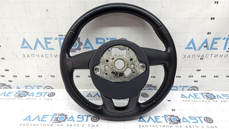 Bare steering wheel Audi Q3 8U 15-18 black leather, without buttons and trim, scratches