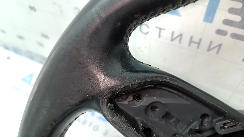 Bare steering wheel Audi Q3 8U 15-18 black leather, without buttons and trim, scratches