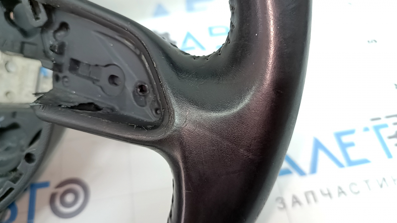 Bare steering wheel Audi Q3 8U 15-18 black leather, without buttons and trim, scratches