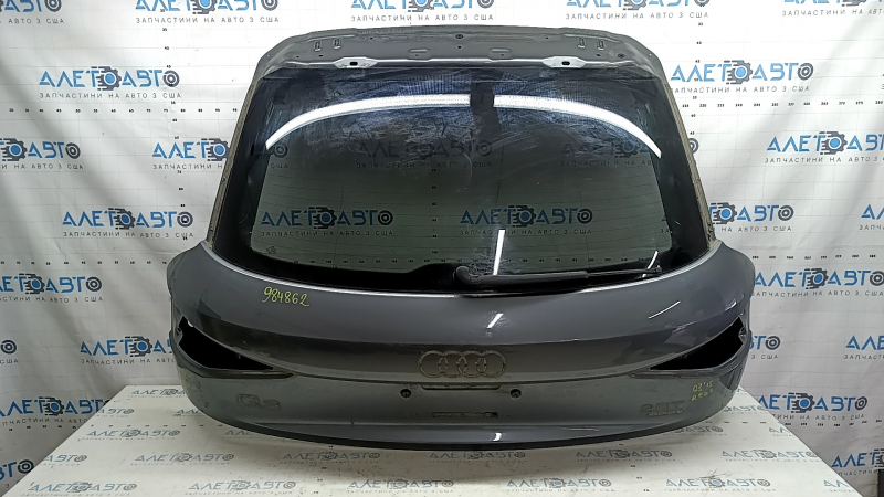 Bare trunk door with glass Audi Q3 8U 15-18 graphite LX7R, with a leash and a trapezoid