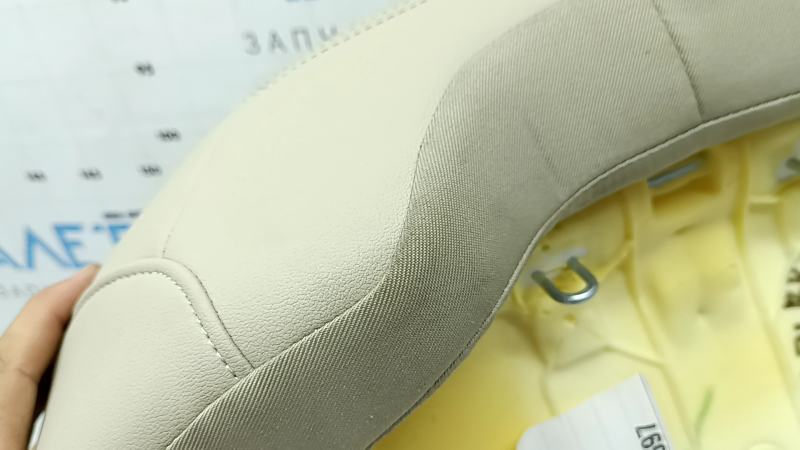 Rear seat cushion upholstery, 2nd row, right, Audi Q5 80A 21-24, beige leather, Standard, for cleaning