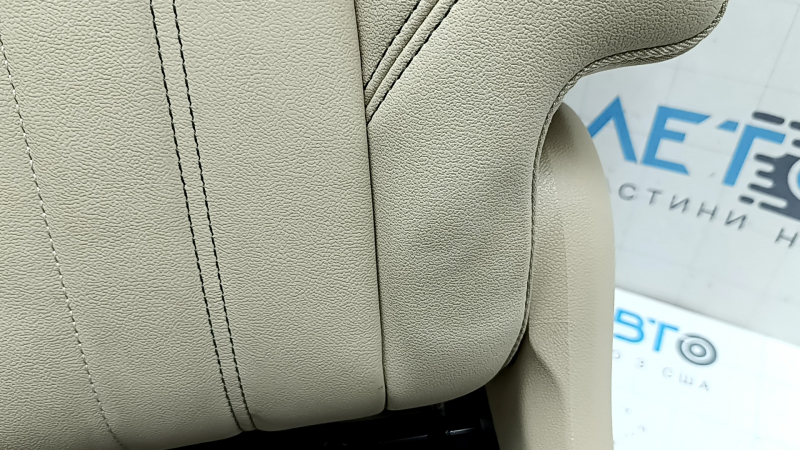 Backrest of the rear row of seats, 2nd row, right, Audi Q5 80A 21-24, beige leather, mechanical, needs cleaning, wrinkled