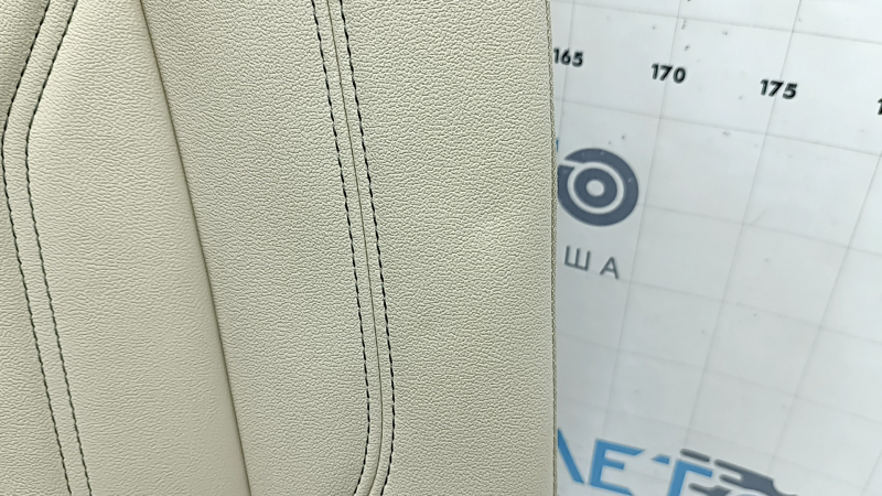 Backrest of the rear row of seats, 2nd row, right, Audi Q5 80A 21-24, beige leather, mechanical, needs cleaning, wrinkled