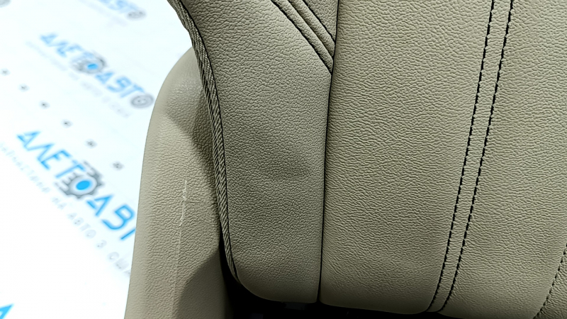 Backrest of the rear row of seats, 2nd row, right, Audi Q5 80A 21-24, beige leather, mechanical, needs cleaning, wrinkled