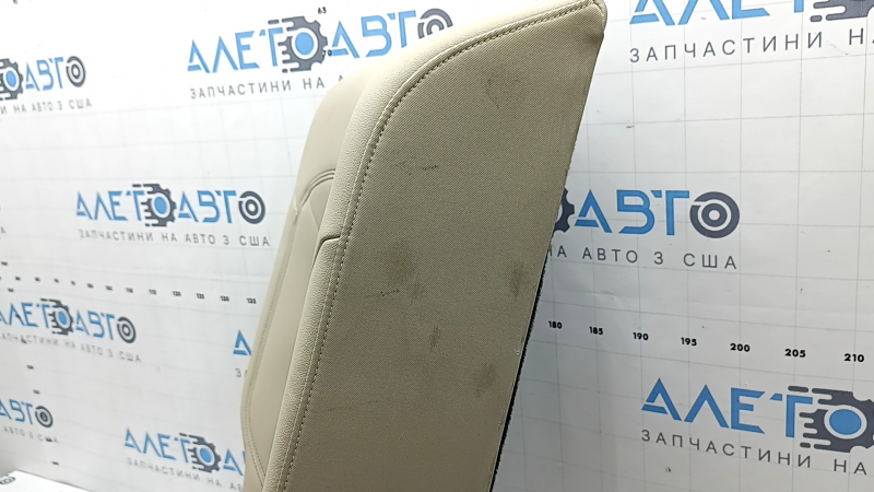 Backrest of the rear row of seats, 2nd row, right, Audi Q5 80A 21-24, beige leather, mechanical, needs cleaning, wrinkled