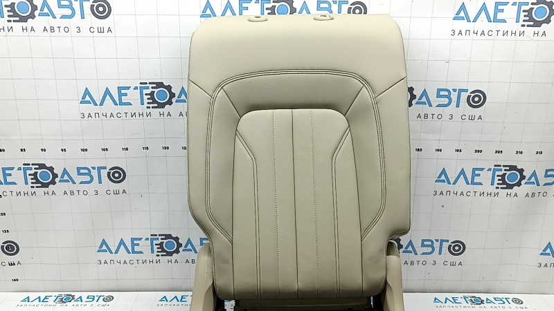 Backrest of the rear row of seats, 2nd row, right, Audi Q5 80A 21-24, beige leather, mechanical, needs cleaning, wrinkled