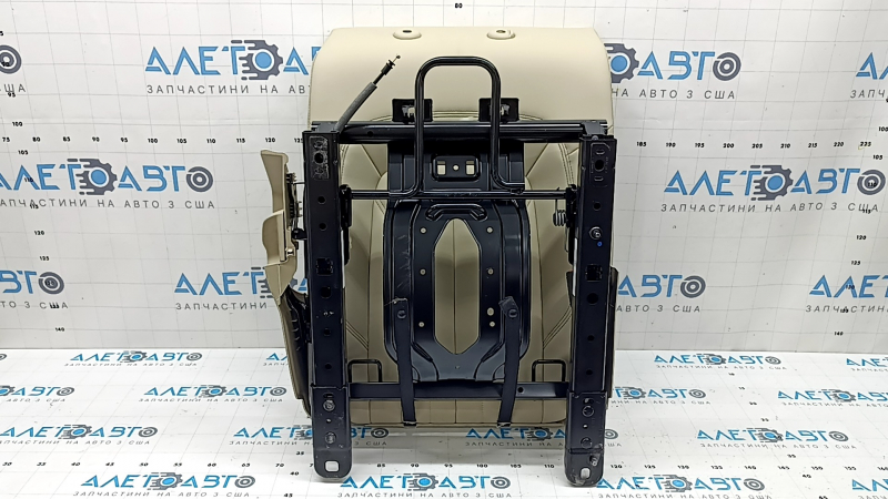Backrest of the rear row of seats, 2nd row, right, Audi Q5 80A 21-24, beige leather, mechanical, needs cleaning, wrinkled