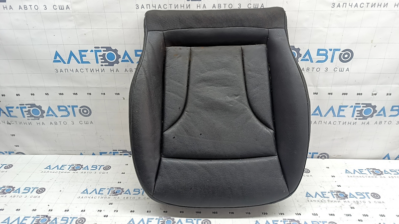 Audi Q3 8U 15-18 passenger seat cushion upholstery, black leather, heated, dry cleanable