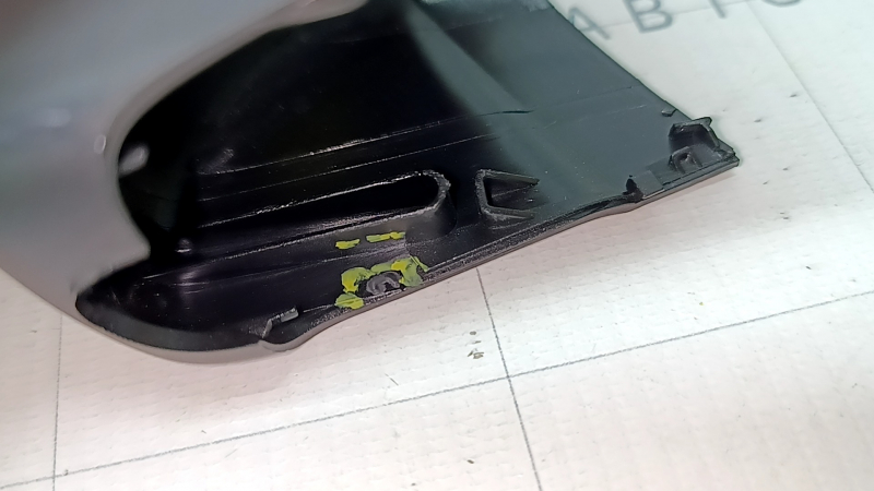 Interior mirror cover for VW Tiguan 18-23, black, 2 parts, for rain sensor, broken mount