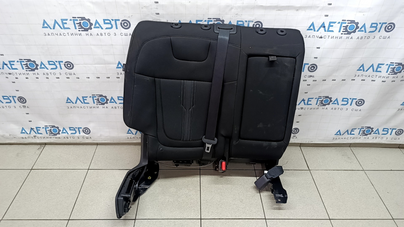 Backrest of the rear row of seats, 2nd row, right, Hyundai Tucson 22-24, black fabric, with a belt, black stitching, without a headrest, without an airbag, dry-cleanable